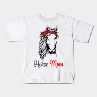Horse Mom Mothers Day Gifts Kids T-Shirt